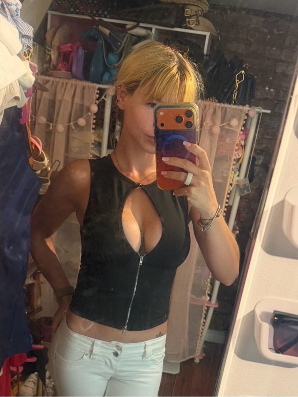 π structured black top - Picture 2 of 4